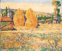 Landscape, Haystacks by Robert Delaunay