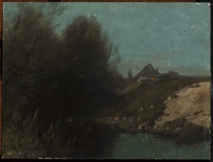 Landscape with a cottage by Roman Kochanowski