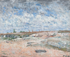 Landscape with drifting clouds by Carl Fredrik Hill