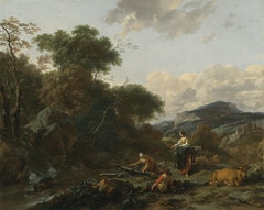 Landscape with Figures by Nicolaes Pieterszoon Berchem