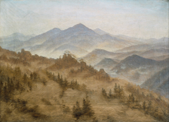 Landscape with the Rosenberg in the Bohemian Mountains by Caspar David Friedrich