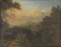 Landschaft italienischen Charakters by Isaac de Moucheron