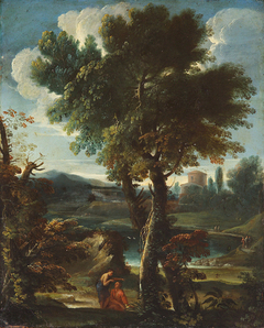 Landschaft mit Hirten by Giovanni Francesco Grimaldi