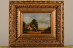 Landschap met boerenwoning by Laurens Plas