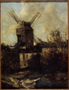 Le moulin de la Galette, à Montmartre by Antoine Vollon