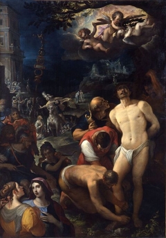 Les apprêts du martyre de saint Sébastien by Wenceslas Cobergher