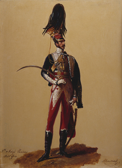 Lieutenant-Colonel Charles Routledge O'Donnell (1796-1870), 15th (The King's) Hussars by Alexandre-Jean Dubois-Drahonet