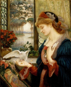 Love's Messenger by Marie Spartali Stillman