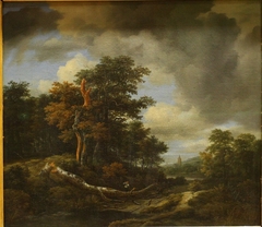 Lumbermen working in the woods by Jacob van Ruisdael