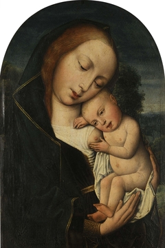 Madonna and Child in a landscape by Anonymous