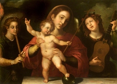 Madonna and Child with Music-making Angels by Francisco Ribalta