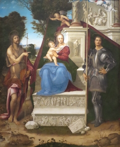 Madonna and Child with Saint John the Baptist and Saint George by Cesare da Sesto