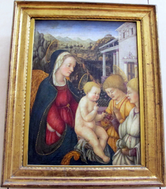 Madonna and Child with Two Angels by Anonymous