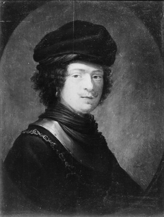 Mand i ringkrave og baret by Daniel de Koninck