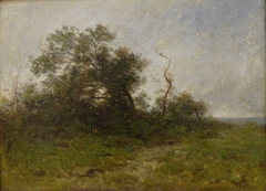 Massif d'arbres au bord de la mer. Environs d'Honfleur by Jean Achard