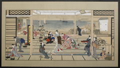 Moonlight Revelry at Dozo Sagami by Kitagawa Utamaro