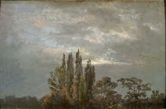 Morning Mist over Poplars by Johan Christian Dahl