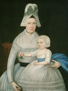 Mother and Child in White by Anonymous