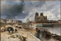 Notre-Dame vue du quai de la Tournelle by Johan Jongkind