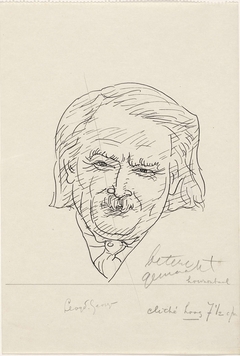 Ontwerp boekillustratie voor Alexander Cohen's Van Anarchie tot Monarchie: Portret van David LLoyd George of Dwybor by Leo Gestel