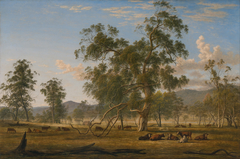 Patterdale landscape with cattle by John Glover