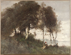 Paysage aux lavandières by Paul Désiré Trouillebert