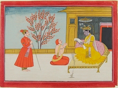 Poet Paying Homage to Krishna, folio from a Bhagavata Purana Series by anonymous painter