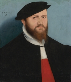 Portrait of a man in a hat by Lucas Cranach the Younger