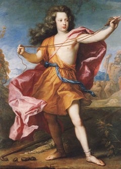 Portrait of crown prince Frederick William as David  with a sling by Anthoni Schoonjans