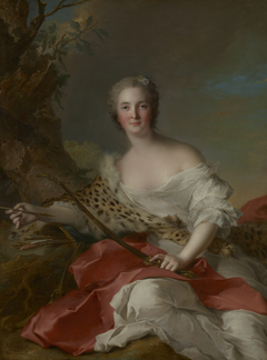 Portrait of Madame Bonnier de la Mosson as Diana (Constance-Gabrielle-Magdeleine du Monciel de Lauraille by Jean-Marc Nattier