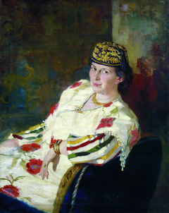 Portrait of patroness and countess Mara Konstantinovna Oliv by Ilya Repin