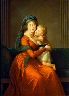 Portrait of princess Alexandra Golitsyna and her son Piotr by Elisabeth Louise Vigée Le Brun