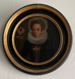 Portrait of Teteke Entens (ca. 1564-1649), echtgenote van Abel Coenders van Helpen (1564-1629) by Fries-Groningse meester