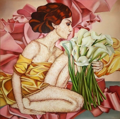 Portrait with callas by Jekaterina Razina