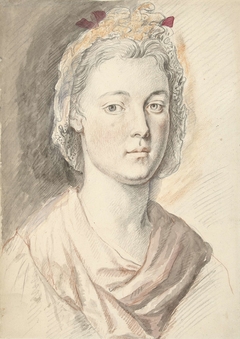 Portret van een jonge vrouw by Unknown Artist