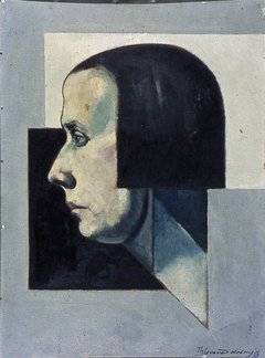 Portret van Petró (Nelly van Doesburg), en profil by Theo van Doesburg