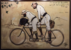 Ramon Casas and Pere Romeu on a Tandem by Ramon Casas i Carbó