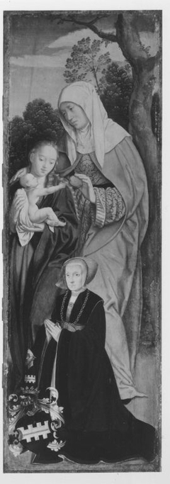 Rinck-Altar: Hl. Anna Selbdritt und Stifterin Sibylla Rinck, geb. Kannegießer by Barthel Bruyn the Elder