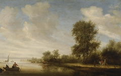 River Landscape by Salomon van Ruysdael