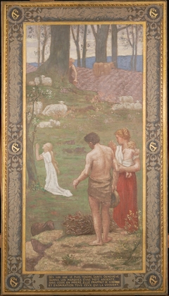 Saint Genevieve as a Child at Prayer by Pierre Puvis de Chavannes