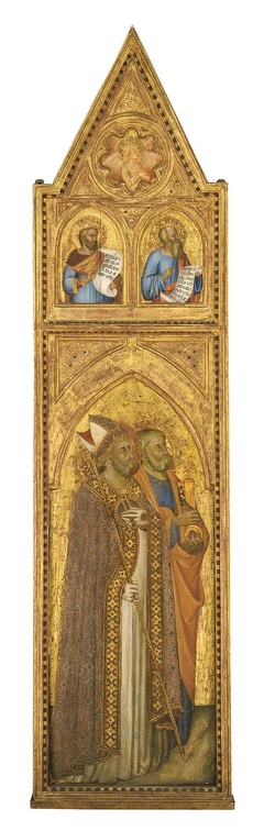 Saints Augustine and Peter (left panel) by Niccolò di Ser Sozzo Tegliaccio