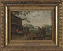 Scene in front of a tavern by Krzysztof Lubieniecki