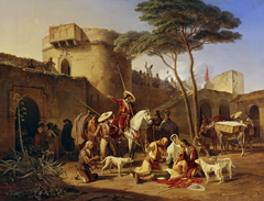 Spanische Guerillas in einem Fort by Carl Wilhelm von Heideck