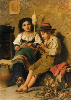 Spinner and flutist by Luigi Bechi