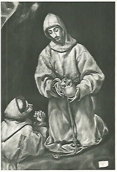 St Francis and Brother Leo Meditating on Death by El Greco