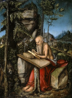 St. Jerome in Rocky Landscape by Lucas Cranach the Elder