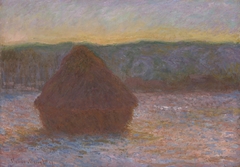 Stack of Wheat (Thaw, Sunset) by Claude Monet