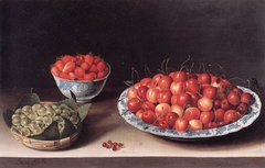 Still Life with Cherries, Strawberries and Gooseberries by Louise Moillon