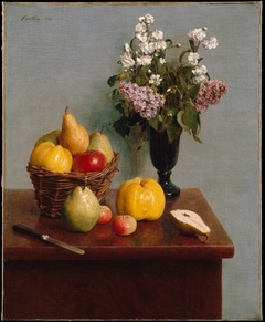 Still Life with Flowers and Fruit by Henri Fantin-Latour