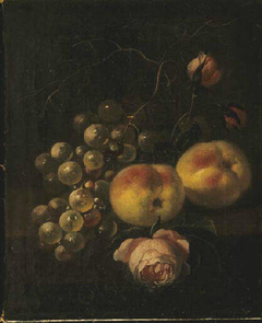 Still life with fruit and flowers by Catherine Duchemin